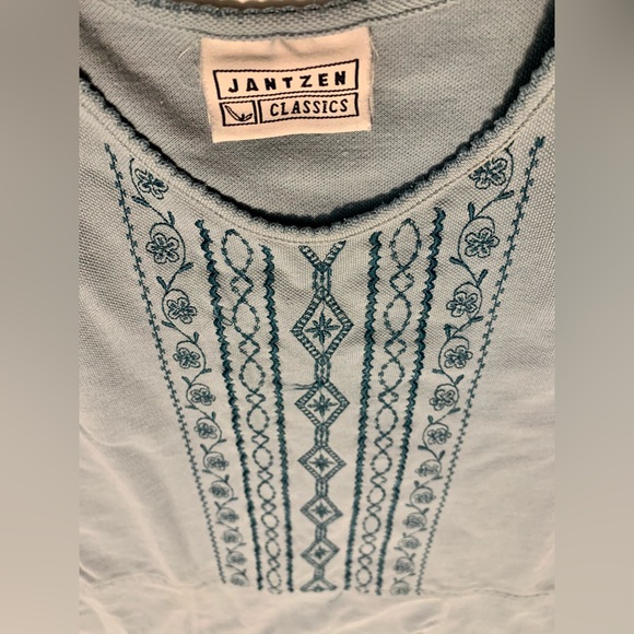 Jantzen Classics blue dress with embroidery - Picture 4 of 7